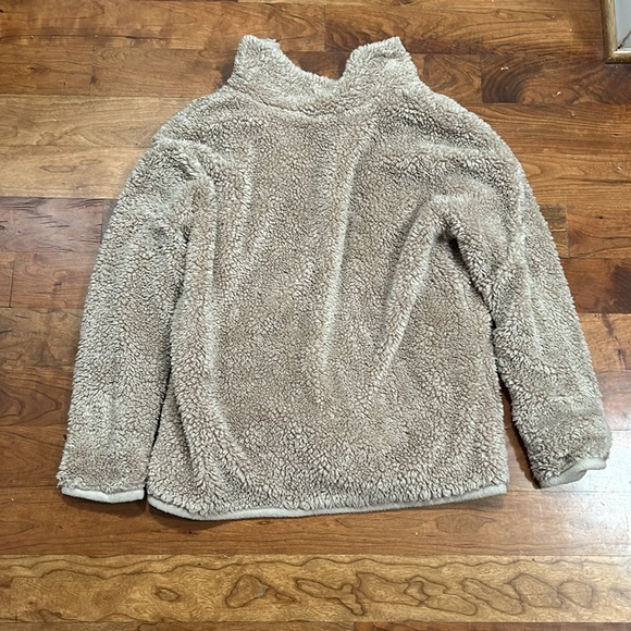 Sonoma women’s tan fuzzy jacket petite medium - Picture 6 of 8